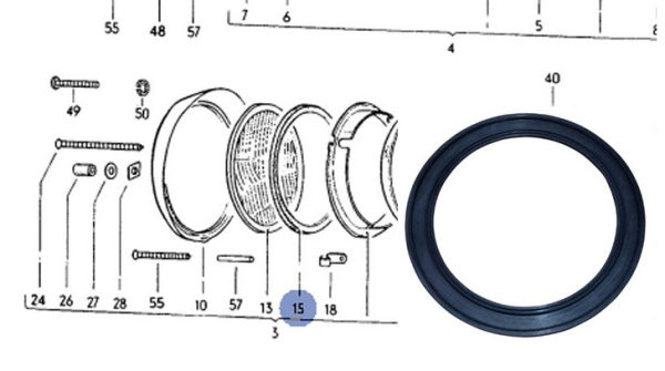 Dichtung Scheinwerfer Ring VW Käfer T2 Bus vergl. 311941119 Dichtung zwischen Gehäuse und Scheinwerferglas